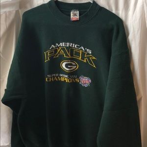 Green Bay Packers super bowl crew neck sweater